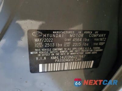 Zdjęcie 12 z 12 samochodu: 2022 HYUNDAI SONATA N LINE VIN:KMHL14JC0NA227647 - miniatura
