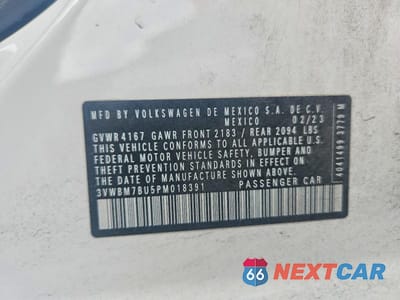 Zdjęcie 13 z 13 samochodu: 2023 VOLKSWAGEN JETTA SPORT VIN:3VWBM7BU5PM018391 - miniatura