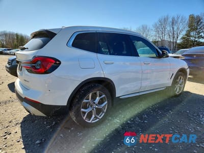 Trzecie zdjęcie samochodu z tyłu: 2022 BMW X3 XDRIVE30I VIN:5UX53DP02N9M86533 - miniatura