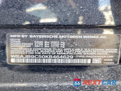 Zdjęcie 13 z 13 samochodu: 2019 BMW M550XI VIN:WBAJB9C50KB464629 - miniatura