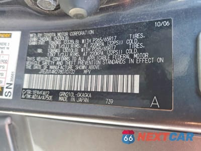 Zdjęcie 13 z 13 samochodu: 2007 TOYOTA 4RUNNER SR5 VIN:JTEZU14R278070732 - miniatura