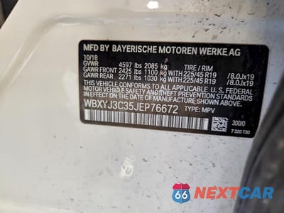 Zdjęcie 13 z 13 samochodu: 2018 BMW X2 SDRIVE28I VIN:WBXYJ3C35JEP76672 - miniatura