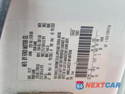 Zdjęcie 14 z 14 samochodu: 2021 FORD TRANSIT CONNECT XL VIN:NM0LS6E21M1497836 - miniatura