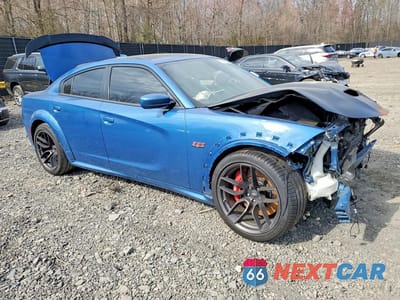 Czwarte zdjęcie samochodu z boku: 2021 DODGE CHARGER SCAT PACK VIN:2C3CDXGJ9MH580413 - miniatura