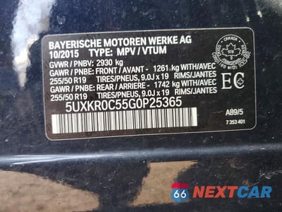 Zdjęcie 14 z 14 samochodu: 2016 BMW X5 VIN:5UXKR0C55G0P25365 - miniatura