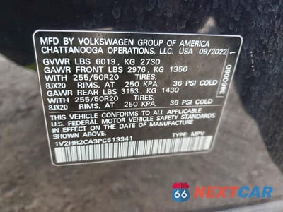 Zdjęcie 13 z 13 samochodu: 2023 VOLKSWAGEN ATLAS SE VIN:1V2HR2CA3PC513341 - miniatura