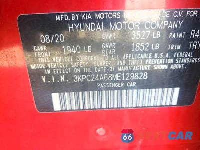 Zdjęcie 12 z 12 samochodu: 2021 HYUNDAI ACCENT SE VIN:3KPC24A68ME129828 - miniatura