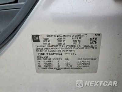 Zdjęcie 22 z 23 samochodu: 2012 CHEVROLET EQUINOX LS VIN:2GNALBEK3C1199644 - miniatura