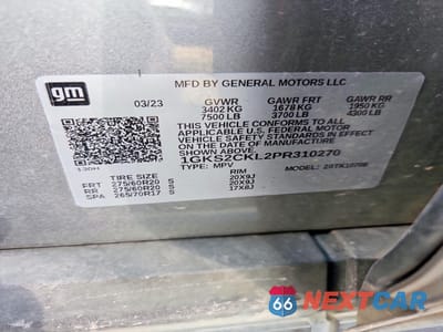 Zdjęcie 13 z 13 samochodu: 2023 GMC YUKON AT4 VIN:1GKS2CKL2PR310270 - miniatura