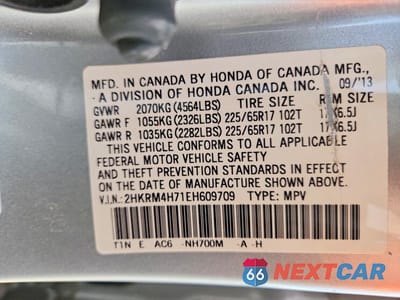 Zdjęcie 13 z 13 samochodu: 2014 HONDA CR-V EXL VIN:2HKRM4H71EH609709 - miniatura