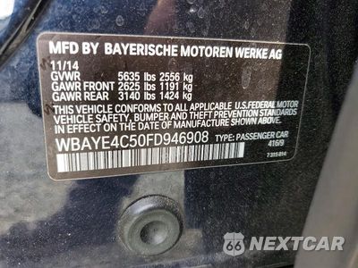 Zdjęcie 12 z 12 samochodu: 2015 BMW 740 LI VIN:WBAYE4C50FD946908 - miniatura
