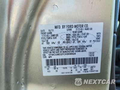 Zdjęcie 13 z 13 samochodu: 2012 FORD ESCAPE LIMITED VIN:1FMCU9EG7CKB08924 - miniatura