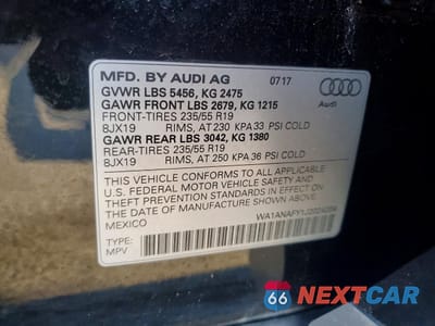 Zdjęcie 14 z 14 samochodu: 2018 AUDI Q5 PREMIUM VIN:WA1ANAFY1J2024204 - miniatura