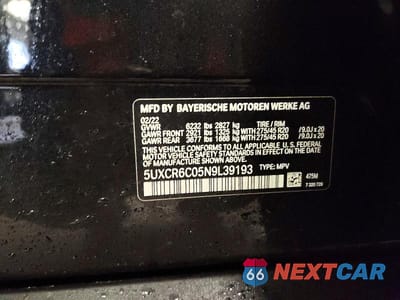 Zdjęcie 13 z 13 samochodu: 2022 BMW X5 XDRIVE40I VIN:5UXCR6C05N9L39193 - miniatura