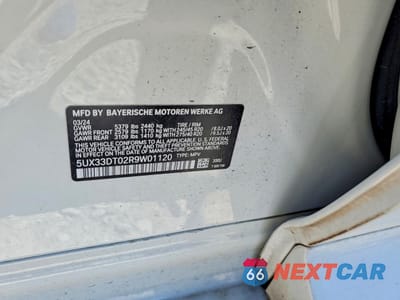 Zdjęcie 12 z 12 samochodu: 2024 BMW X4 XDRIVE30I VIN:5UX33DT02R9W01120 - miniatura