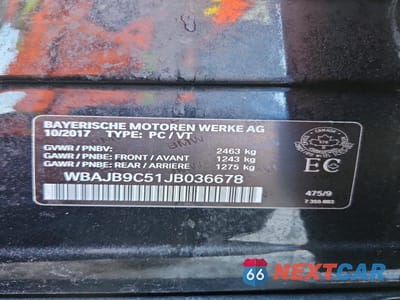 Zdjęcie 13 z 13 samochodu: 2018 BMW M550XI VIN:WBAJB9C51JB036678 - miniatura