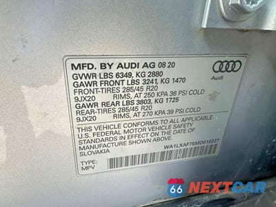 Zdjęcie 10 z 10 samochodu: 2021 AUDI Q7 PREMIUM PLUS VIN:WA1LXAF75MD010227 - miniatura