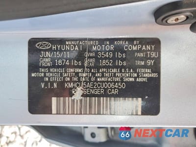 Zdjęcie 12 z 12 samochodu: 2012 HYUNDAI ACCENT SE VIN:KMHCU5AE2CU006450 - miniatura
