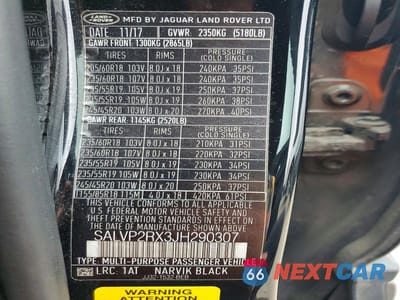 Zdjęcie 14 z 14 samochodu: 2018 LAND ROVER RANGE ROVER EVOQUE SE VIN:SALVP2RX3JH290307 - miniatura