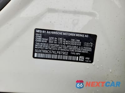 Zdjęcie 13 z 13 samochodu: 2019 BMW X3 XDRIVE30I VIN:5UXTR9C57KLP87902 - miniatura