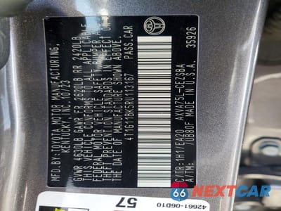 Zdjęcie 12 z 12 samochodu: 2024 TOYOTA CAMRY SE VIN:4T1G11BK5RU113167 - miniatura