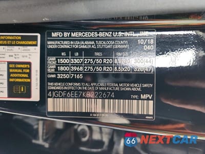 Zdjęcie 13 z 13 samochodu: 2019 MERCEDES-BENZ GLS 450 4MATIC VIN:4JGDF6EE7KB222674 - miniatura