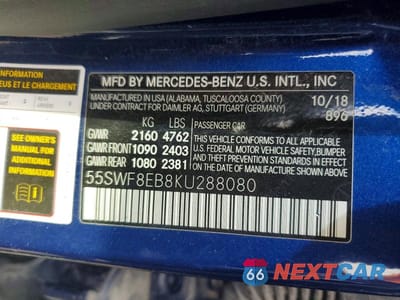 Zdjęcie 12 z 12 samochodu: 2019 MERCEDES-BENZ C 300 4MATIC VIN:55SWF8EB8KU288080 - miniatura