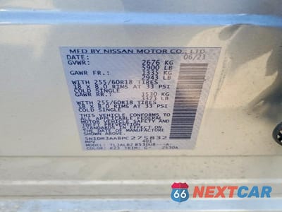 Zdjęcie 12 z 12 samochodu: 2023 NISSAN PATHFINDER S VIN:5N1DR3AA8PC275832 - miniatura