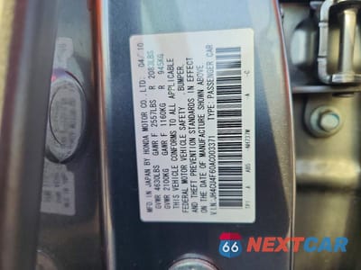 Zdjęcie 12 z 12 samochodu: 2010 ACURA TSX VIN:JH4CU4F60AC003371 - miniatura