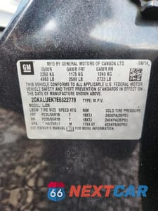 Zdjęcie 14 z 14 samochodu: 2014 GMC TERRAIN DENALI VIN:2GKALUEK7E6322778 - miniatura