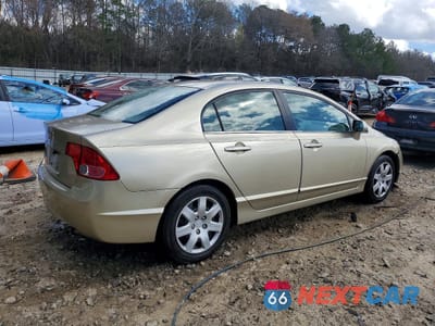 Trzecie zdjęcie samochodu z tyłu: 2007 HONDA CIVIC LX VIN:1HGFA16597L013971 - miniatura