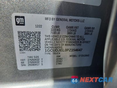 Zdjęcie 13 z 13 samochodu: 2023 CHEVROLET SILVERADO K1500 HIGH COUNTRY VIN:1GCUDJEL0PZ154647 - miniatura
