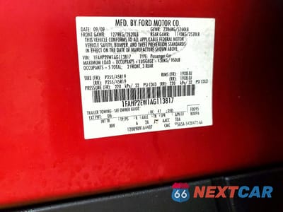 Zdjęcie 12 z 12 samochodu: 2010 FORD TAURUS SEL VIN:1FAHP2EW1AG113817 - miniatura