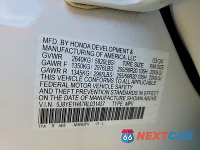 Zdjęcie 13 z 13 samochodu: 2024 ACURA MDX TECHNOLOGY VIN:5J8YE1H47RL031437 - miniatura
