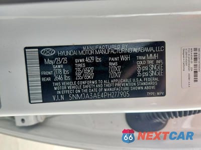 Zdjęcie 12 z 12 samochodu: 2023 HYUNDAI TUCSON SE VIN:5NMJA3AE4PH277905 - miniatura