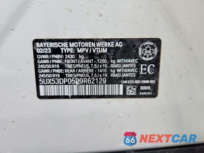 Zdjęcie 13 z 13 samochodu: 2023 BMW X3 VIN:5UX53DP05P9R62129 - miniatura