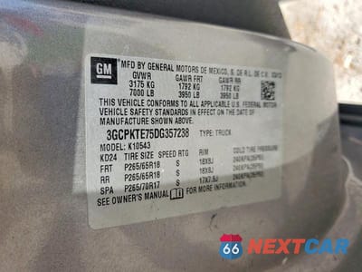 Zdjęcie 12 z 12 samochodu: 2013 CHEVROLET SILVERADO LTZ VIN:3GCPKTE75DG357238 - miniatura