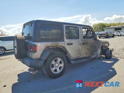 Trzecie zdjęcie samochodu z tyłu: 2020 JEEP WRANGLER UNLIMITED SPORT VIN:1C4HJXDN8LW199279 - miniatura