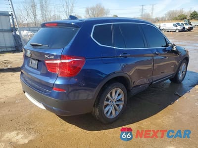 Trzecie zdjęcie samochodu z tyłu: 2013 BMW X3 XDRIVE28I VIN:5UXWX9C50D0A15624 - miniatura
