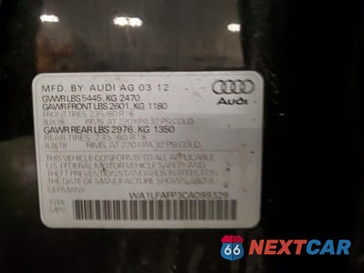 Zdjęcie 13 z 13 samochodu: 2012 AUDI Q5 PREMIUM PLUS VIN:WA1LFAFP3CA099329 - miniatura