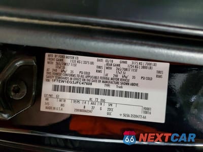 Zdjęcie 13 z 13 samochodu: 2018 FORD F150 VIN:1FTEW1EG3JFC47608 - miniatura
