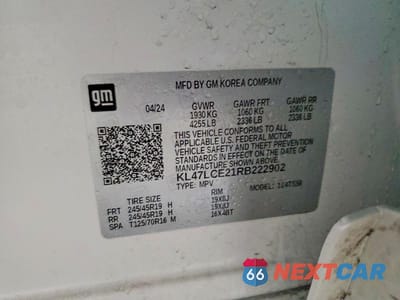 Zdjęcie 12 z 12 samochodu: 2024 BUICK ENVISTA AVENIR VIN:KL47LCE21RB222902 - miniatura