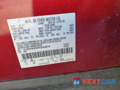 Zdjęcie 12 z 12 samochodu: 2017 FORD EXPLORER VIN:1FM5K8D85HGD64878 - miniatura