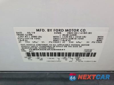 Zdjęcie 13 z 13 samochodu: 2019 FORD EXPLORER XLT VIN:1FM5K8D83KGB46641 - miniatura
