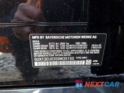 Zdjęcie 12 z 12 samochodu: 2025 BMW X5 SDRIVE 40I VIN:5UX13EU03S9W35150 - miniatura