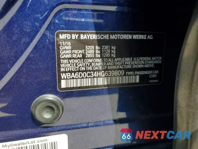 Zdjęcie 12 z 12 samochodu: 2017 BMW 640 I GRAN COUPE VIN:WBA6D0C34HG639809 - miniatura