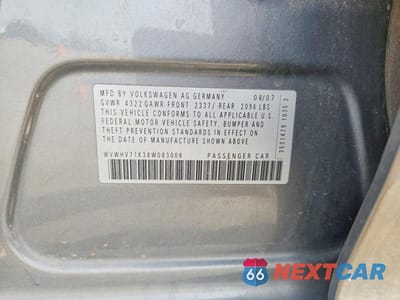 Zdjęcie 12 z 12 samochodu: 2008 VOLKSWAGEN GTI VIN:WVWHV71K38W083008 - miniatura