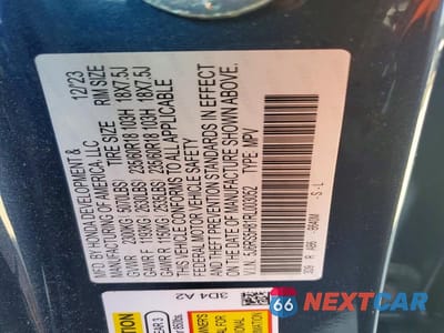 Zdjęcie 13 z 13 samochodu: 2024 HONDA CR-V SPORT-L VIN:5J6RS5H81RL003052 - miniatura