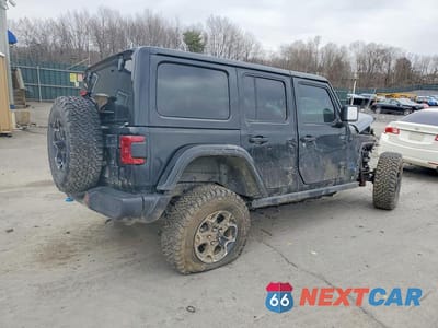 Trzecie zdjęcie samochodu z tyłu: 2022 JEEP WRANGLER UNLIMITED RUBICON 4XE VIN:1C4JJXR63NW184159 - miniatura