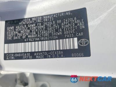 Zdjęcie 13 z 14 samochodu: 2024 TOYOTA CAMRY HYBRID SE VIN:4T1G31AK1RU621194 - miniatura